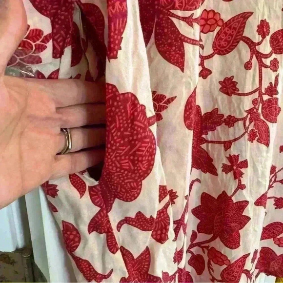 🌈 6/$60 Limelight Tunic Pants Set Cream Magenta Pink Pockets Button Down Large - Picture 4 of 13